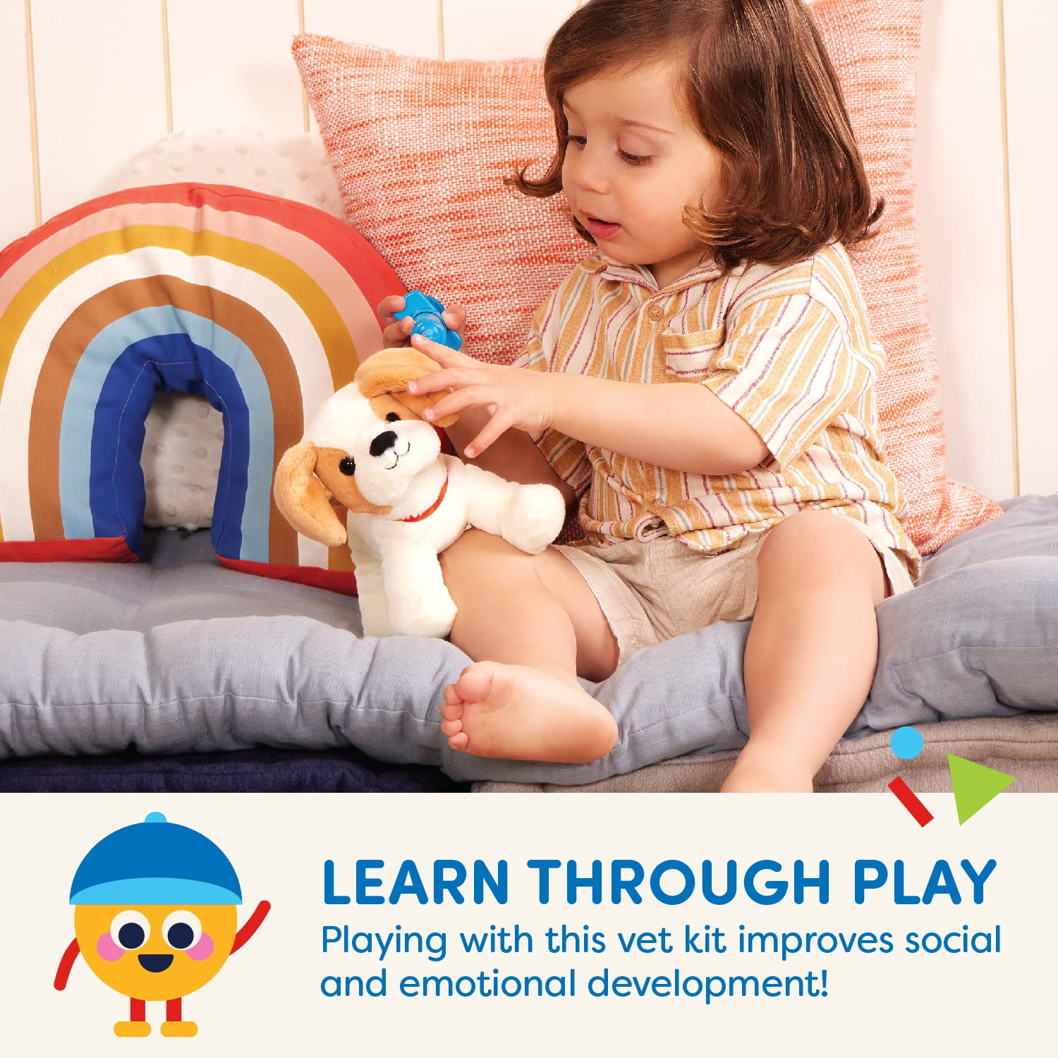 Battat Happy Puppy Vet Set with Plush Dog and 10 Plastic Accessories, Toddler and Preschool Toys  (图4)