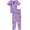 Care Bears Purple, variant on Character Toddler Short Sleeve Top and Pant Pajama Set, 2-Piece, Sizes 12M-5T