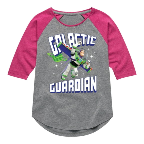 Toy Story - Buzz Galactic Guardian - Toddler And Youth Girls Raglan Graphic T-Shirt