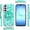 Flower Bee Teal, variant on For Samsung Galaxy S25 Fan Edition /Galaxy S25 FE Pattern Design Hybrid with Invisible Ring Stand & Magnetic Back, Shockproof Protective Grip Cover, XPM Protector [Purple Spring Floral]
