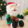 thumbnail image 5 of Merry Christmas Decoration Animated Musical Santa Claus Elk Figurine LED Glowing Soft Plush Stuffed Doll Singing Christmas Puppet Toy Fireplace Home Desktop Decorations Ornament Xmas Holiday, 5 of 7