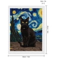 thumbnail image 2 of Diamond Art Kit for Adults, Black Cat Starry Night Sky Diamond Painting for Adults Beginners, 5D DIY Diamond Art Painting Kits, Colorful Diamond Painting Craft for Home Decor 12x16, 2 of 7