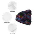 thumbnail image 3 of Lsque Paisley And Owls Pattern Knitted Beanie, Unisex Winter Hat, Knit Hat Winter Beanies Thick Fisherman Beanies Cuffed Plain Skull Caps, 3 of 6