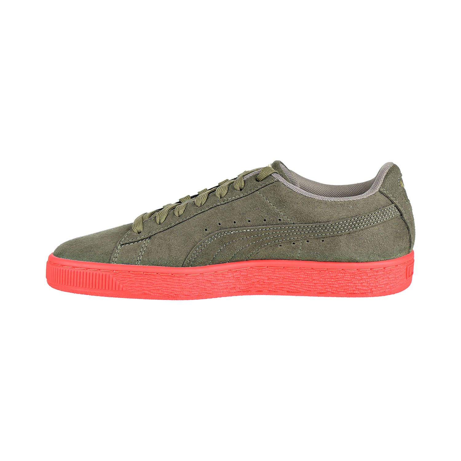 Puma Court Classic Dragon Patch Men's Shoes Burnt Olive/High Risk Red 368359-01 - image 4 of 6
