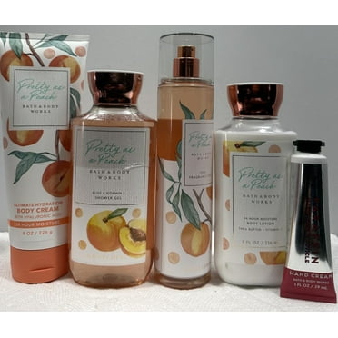 Bath & Body Works Pretty as a Peach 5 Piece Gift Set (Ultimate Hydration Body Cream 8 oz, Aloe   Vitamin E Shower Gel 10 fl oz, Fragrance Mist 8 fl oz, Body Lotion 8 fl oz, and Hand Cream 1 fl oz)