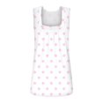 thumbnail image 6 of Women's Tank Tops Square Neck Pleated Front Camisole Tops for Women Polka Dot Print Loose Womens Summer Tops Casual Vacation S Light pink, 6 of 6