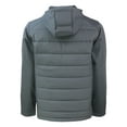 thumbnail image 3 of Men's Cutter & Buck  Gray VCU Rams Evoke Hybrid Eco Softshell Recycled Full-Zip Hoodie Jacket, 3 of 3