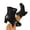 Black, variant on Womens Chunky Block Heel Booties Zip Up Square Toe Ankle Fashion Short Boots