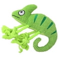 thumbnail image 3 of Juguete de peluche suave para perros, juguetes masticables para perros, cuerda de nudo de camaleón portátil, juguete interactivo para perros medianos Verde SM SunniMix Juguetes chirriantes, 3 of 8