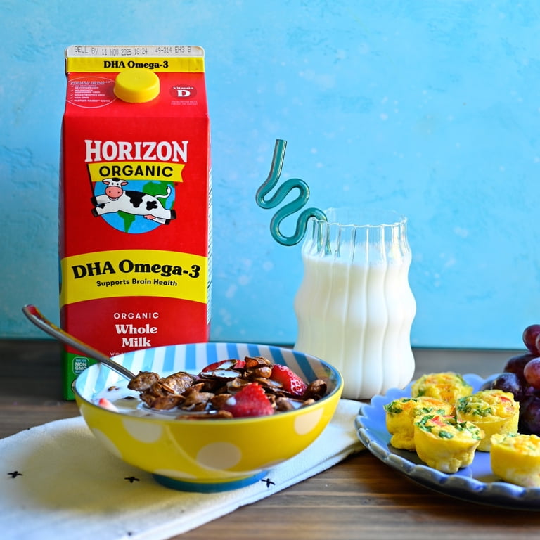 Horizon Organic DHA Omega-3 Whole Milk, DHA Whole, 64 fl oz Carton