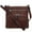Brown 3 Zip 1, variant on SILVERFEVER Womens Leather Large Crossbody Travel College Student Indie Style Handbag Water Resistant Dome Top Brown