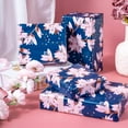 thumbnail image 2 of Floral Wrapping Paper Roll, Pink Sakura Blossoms Design for Wedding, Bridal Shower, Anniversary, Mother's Day, Birthday, Spring Holiday, Mini Roll, 17 In x 32.8 Ft, 2 of 17