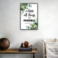 thumbnail image 3 of With God All Things Are Possible - Matthew 19 26 Print Scripture Wall Art Christian Wall Art Deco Pictures for Living Room Giclee Poster for Bedroom, 3 of 6
