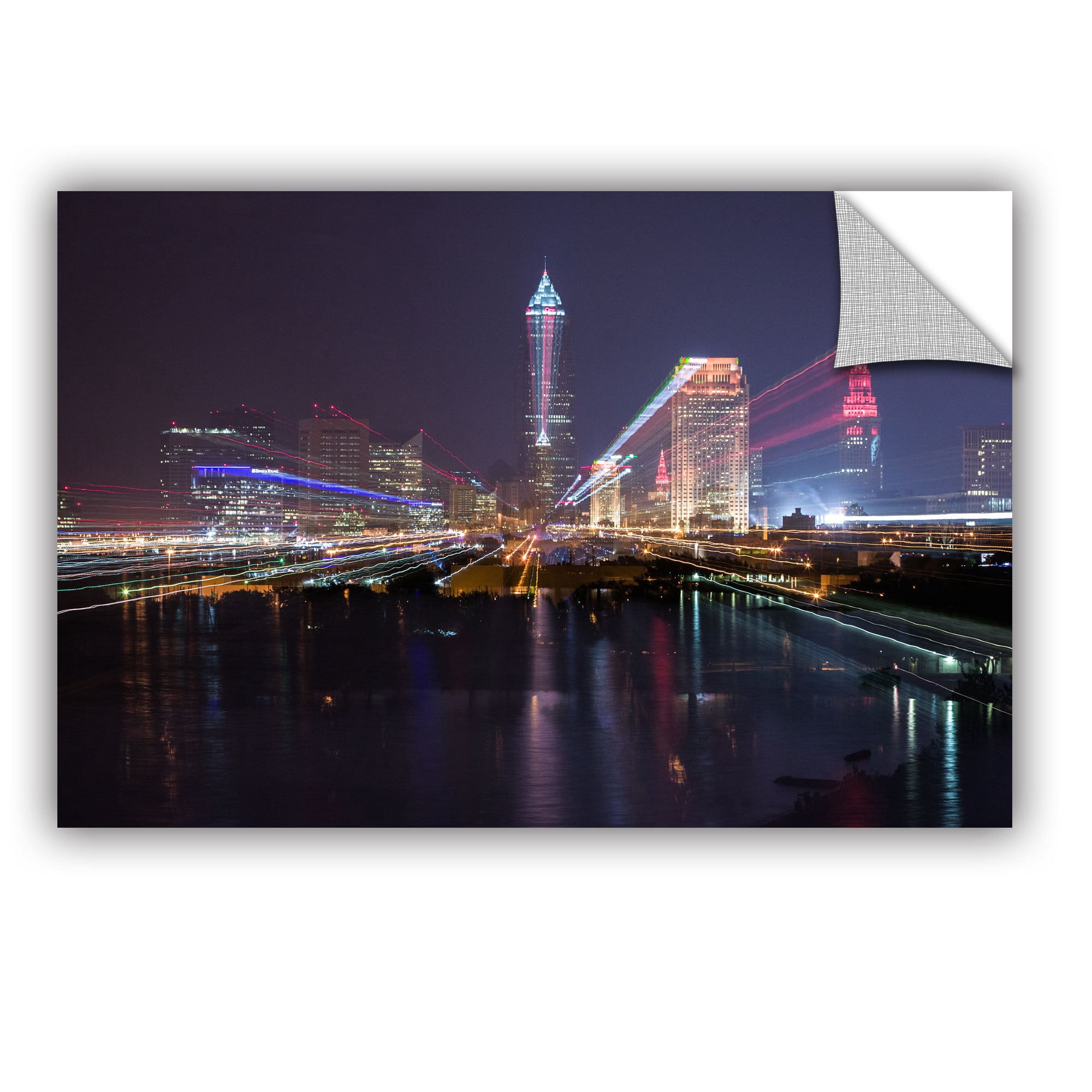 ArtWall Cody York "Cleveland Skyline 14" ArtAppealz Removable Wall Art