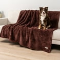 thumbnail image 2 of PetAmi Dog Blanket for Large Dogs Brown, Fluffy Soft Puppy Blanket, Sherpa Fleece Cat Blanket for Kitten, Calming Pet Blanket Throw for Bed Washable Sofa Couch Cover, X-Large 60x80, 2 of 7