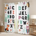 thumbnail image 2 of Homewish Abc Aplhabet Black Out Curtains,Teens Edoicational Curtains Pack of 2 (42x63 Each),Wild Fox Owl Bedroom Curtains For Girl Boys,Luxury Bedroom Decor, 2 of 6