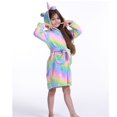 thumbnail image 1 of Albornoz de franela con capucha para bebé, camisón de unicornio, ropa de dormir para niños y niñas, pijamas de animales, ropa de casa para niños, nuevo, Invierno, 1 of 4