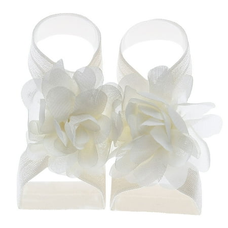 

〖TOTO〗Toddler Shoes 22 Pairs Solid Chiffon Flower Barefoot Sandals Feet Accessories For Baby Girls Newborns Infants Toddlers Kids