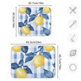 thumbnail image 4 of Yayeee Dish Drying Mat for Kitchen Counter 18"x24" Microfiber Absorbent Pad, Light Blue Lemon, 4 of 7