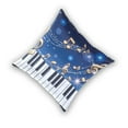 thumbnail image 2 of Piano Keys Shining Stars Notes Throw Pillow Covers Pillowcases 18 x 18 Inch Home Decor 2 Packs for Bedroom Sofa, 2 of 6