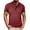 Red, variant on Men’s Short Sleeve Round Neck T-Shirt Front Placket Contrast Color Cuffs Summer Top