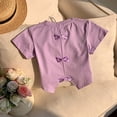 thumbnail image 4 of Cethrio Girls Cotton T-shirts, Casual Short Sleeve Cute Crew Neck Summer Tops Kids Tees Purple Size 6, 4 of 7
