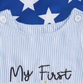 thumbnail image 6 of YWIYIUD Baby My First 4th of July Romper Letter Embroidered Sleeveless Jumpsuit Casual Infant Overalls for Boys Girls InfantClothes Cute Toddler Girl Clothes Gift Set Blue 3-6 Months, 6 of 6