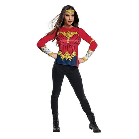 Justice League Womens Wonder Woman Adult Superhero Costume Top (Best Superhero Costumes For Women)