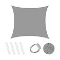 thumbnail image 1 of Impermeable sol sombra vela, para patio al aire libre jardín (3x3 metros, gris) Afortunado Sencillez, 1 of 4