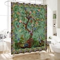 thumbnail image 2 of Shower Curtain Set Bathroom Fabric Fall Curtains Waterproof Colorful Creative Pattern with Hooks Standard Size 72" by 72" (Lime Green), 2 of 6