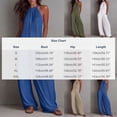 thumbnail image 3 of Babysbule Women's Halter Jumpsuit Wide Leg with Pockets Sleeveless Backless Loose Summer Casual Romper for Daily Beach Vacation, 3 of 7