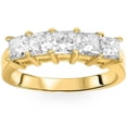 thumbnail image 1 of 2Ct Princess Cut Diamond Wedding Ring Five Stone 14k Yellow Gold, 1 of 2