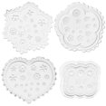 thumbnail image 2 of Moldes de arcilla polimérica de flores, 4 moldes de arcilla de hojas de flores, moldes de arcilla en miniatura de margaritas, moldes de arcilla de gel de silicona para mini patrones de adornos de flor, 2 of 7