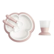 babybjrn baby feeding set, powder pink