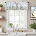 thumbnail image 2 of Marine Life Valance Curtain Blue Beige Ocean Turtle Coral Starfish Seashell Coastal Window Valances Rod Pocket Short Curtains Window Treatments for Kitchen Bedroom Bathroom Laundry 60" x 18", 2 of 9