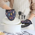 thumbnail image 6 of Pofeuu Cartoon Dinosaur Print Thickened Mini Silicone Oven Mitts Heat Resistant, Rubber Oven Mitt Gloves, Finger Pinch Grips, Pot Holder, Silicone Potholder, 6 of 7