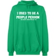 thumbnail image 2 of OXI Hoodie Sweatshirt - I Used To Be People Person, Basic Casual Hoodie for Men's and Women Fleece Hoodie Long Sleeve - Irish Green 3X-Large, 2 of 3