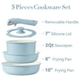 thumbnail image 2 of Carote 5 Pcs Nonstick Pots and Pans, Granite Non Stick Cookware Sets with Removable Handle, Oven Safe, Stackable Kitchen Cooking Set, Baby Blue, 2 of 8