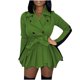 thumbnail image 1 of Mini vestido Formal de trabajo de manga larga con cuello vuelto y retazos para mujer a la moda Pompotops  hdfakjf791, 1 of 6
