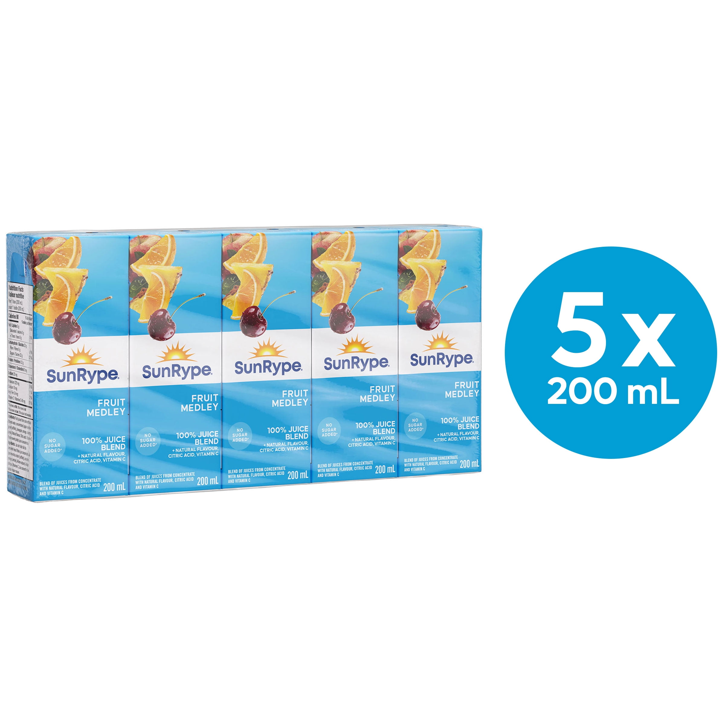 SunRype Fruit Medley Juice Boxes 5X200ML