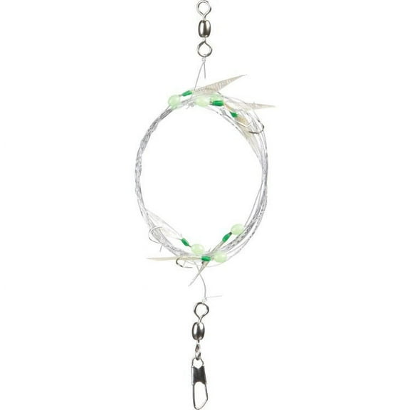 Owner 5523-014 Sabiki Bait Catcher Silver Rainbow Skin Nickel Sz10 Hook Pk Of 6