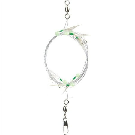 UPC: 0054831006328 | Owner 5523-014 Sabiki Bait Catcher Silver Rainbow Skin Nickel Sz10 Hook Pk Of 6