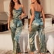 thumbnail image 1 of Sexy Suspender Pajamas Set Summer Women Satin Sleepwear Trouser Suits Print Flower Pyjama Pour Femme Loose Home Wear Pijamas, 1 of 4