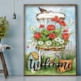 thumbnail image 3 of Pintura de diamantes Flores y animales Pared de diamantes de imitación redonda completa en inglés FLhrweasw Nuevo, 3 of 9