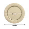 thumbnail image 2 of BalsaCircle 10 Champagne 13" Round Disposable Paper Charger Plates Wedding, 2 of 8