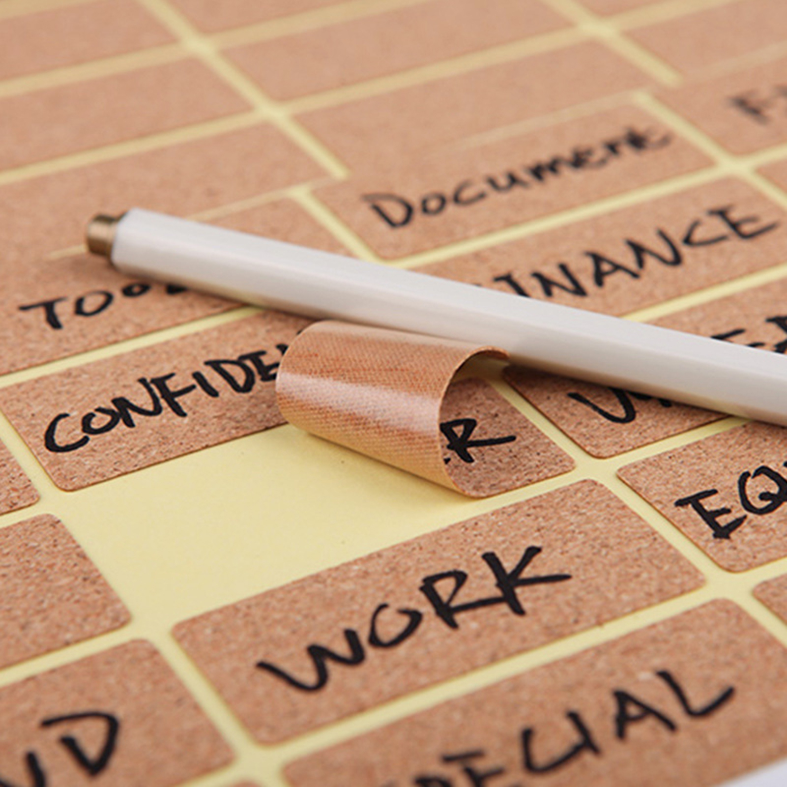 Cheers 3 Sheets Solid Color Labels Waterproof Wood Packaging Sealing