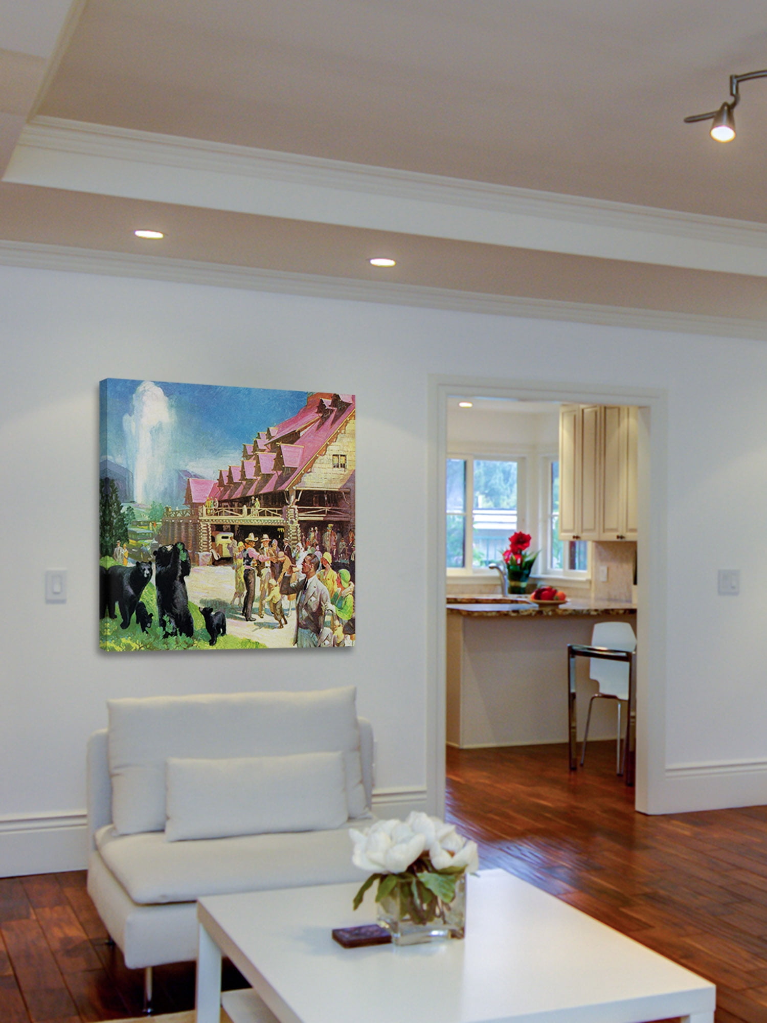 "Yellowstone Inn" Painting Print on Wrapped Canvas