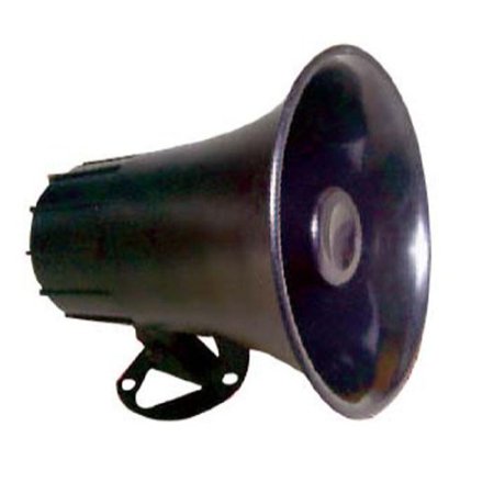 outdoor trumpet car horn speaker - 5 pa horn speaker w/ 8 ohms impedance, 15 watt power, adjustable bracket, 10' pre-wired cord, 3.5mm mono - pa speaker for cb radio car siren system- pyle (Best Pa Speaker For Cb Radio)
