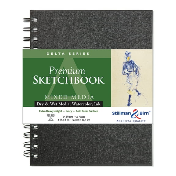 Stillman & Birn Delta Series Premium Hard-Bound Sketchbook, 6" x 8"