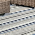 thumbnail image 3 of Superior Eastyn Stripe Indoor/Outdoor Area Rug, 7' 10" x 9' 10", Slate, 3 of 9